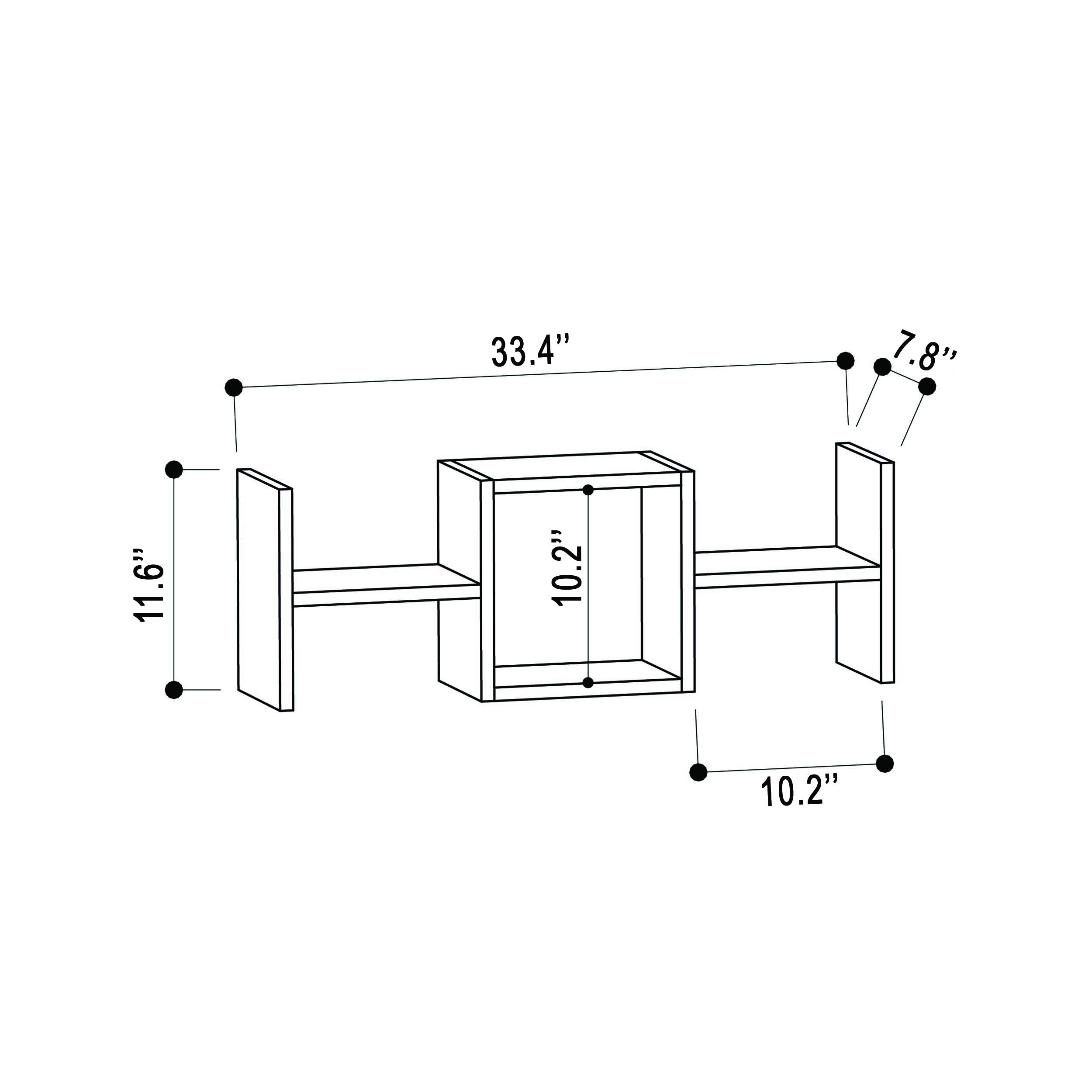 Modern Wall Shelf Anthracite & Mustard - 11.61
