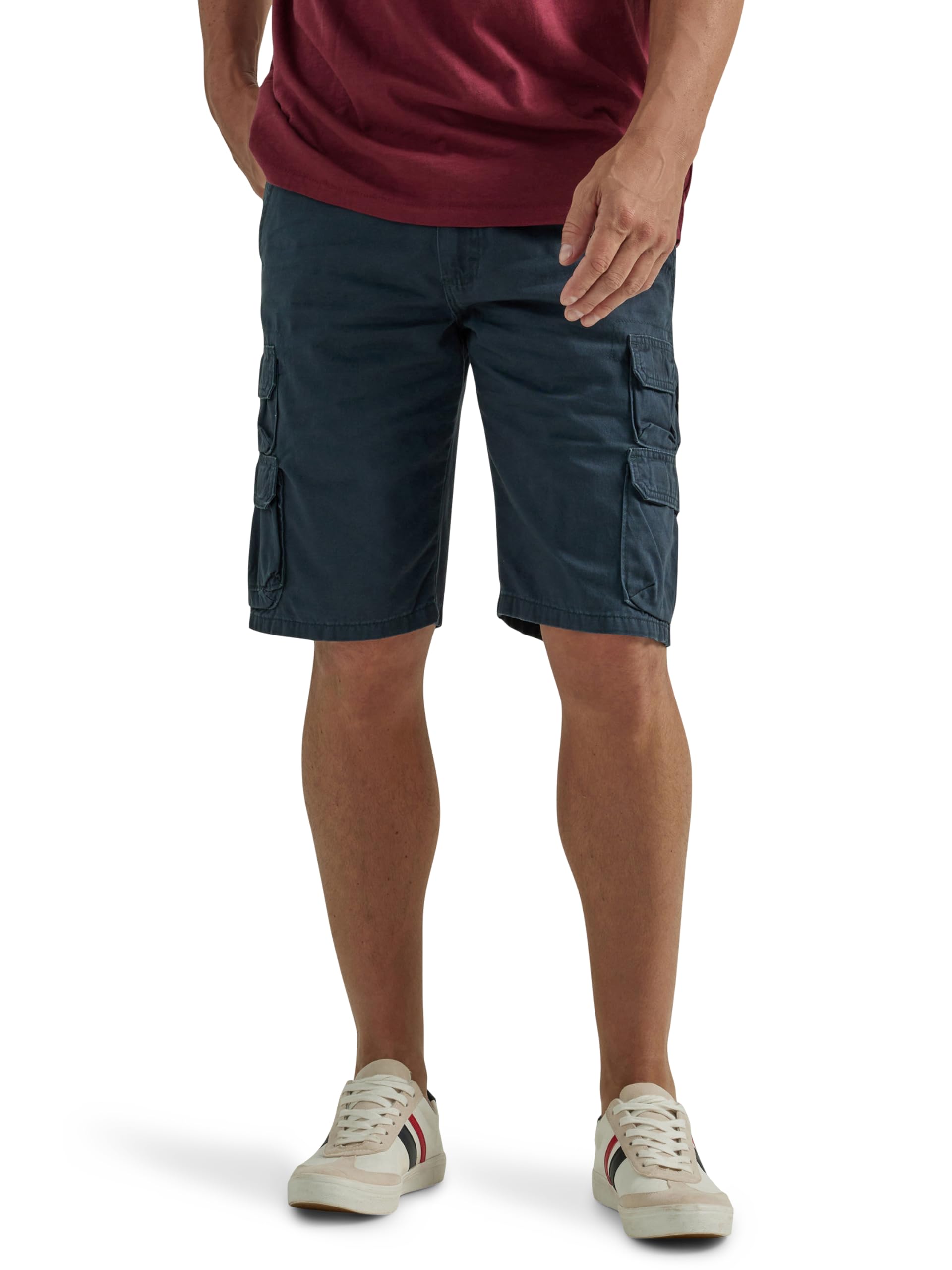 Wrangler Authentics Men's Premium Twill Cargo Shorts - Comfortable & Durable Casual Wear for Outdoor Activities, Hiking, and Summer Adventures
