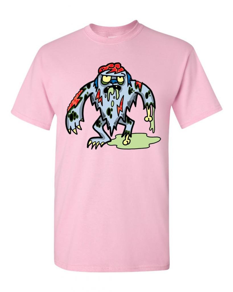 Zombie Yeti Undead Animals Graphic T-Shirt for Adults - Cool Horror & Halloween Tee for Parties, Cosplay & Casual Wear