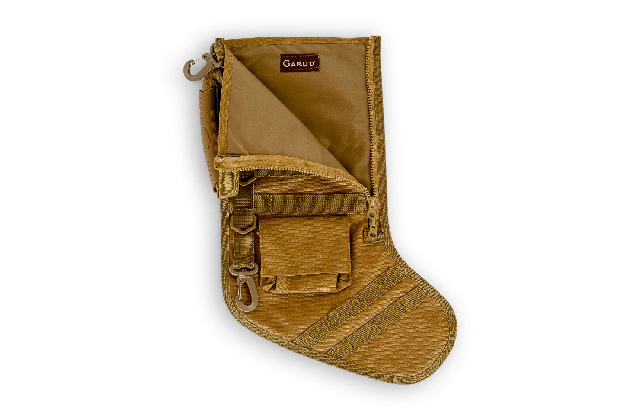 Tactical Christmas Stocking with MOLLE Gear - Durable Military-Style Holiday Decor for Outdoor Enthusiasts & Camping