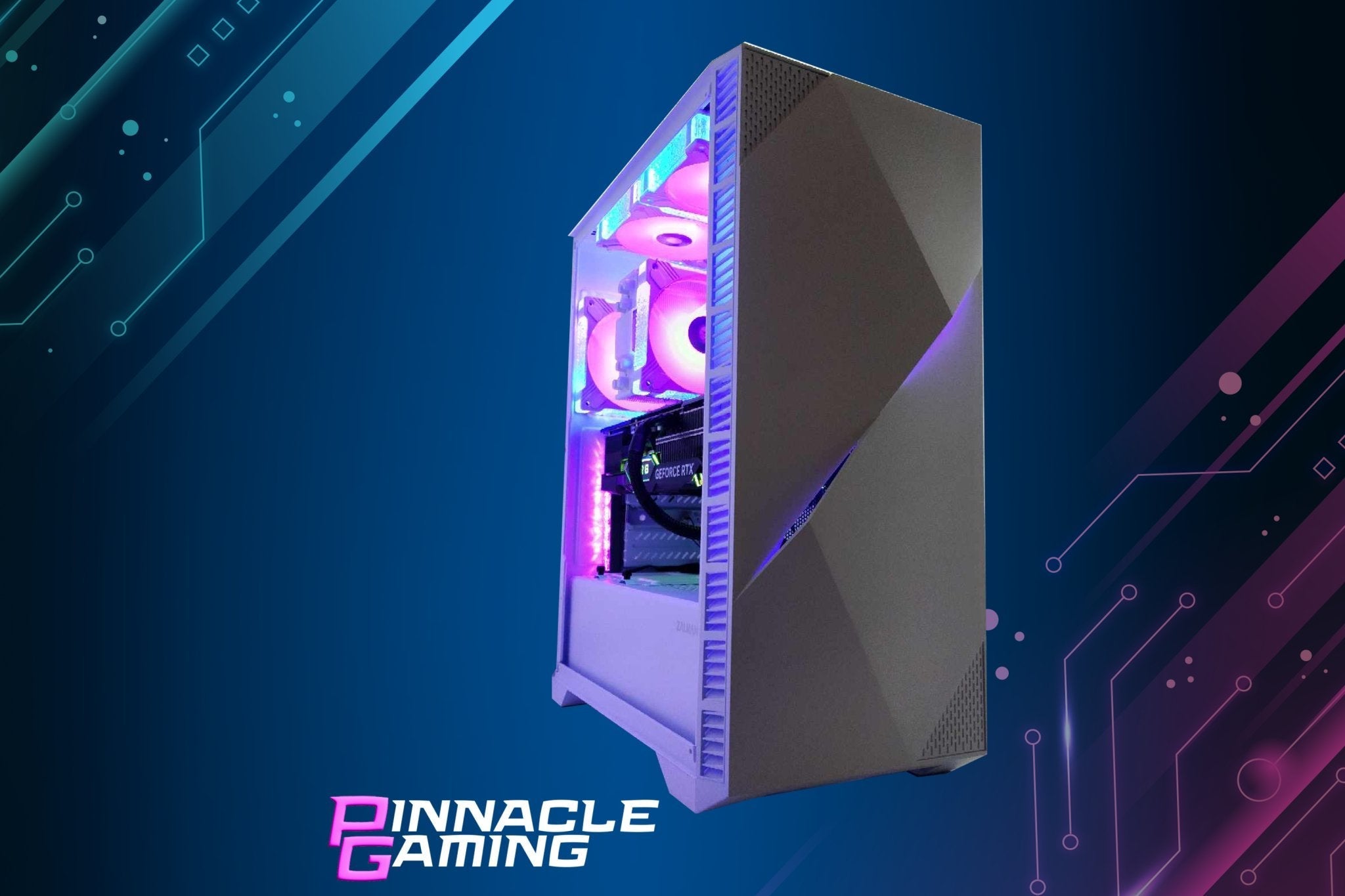 Custom Gaming Desktop PC - Intel i3, NVIDIA RTX 5060, 1TB+2TB SSD, 32GB RAM, White H610 - Perfect for Streaming & Esports Gaming