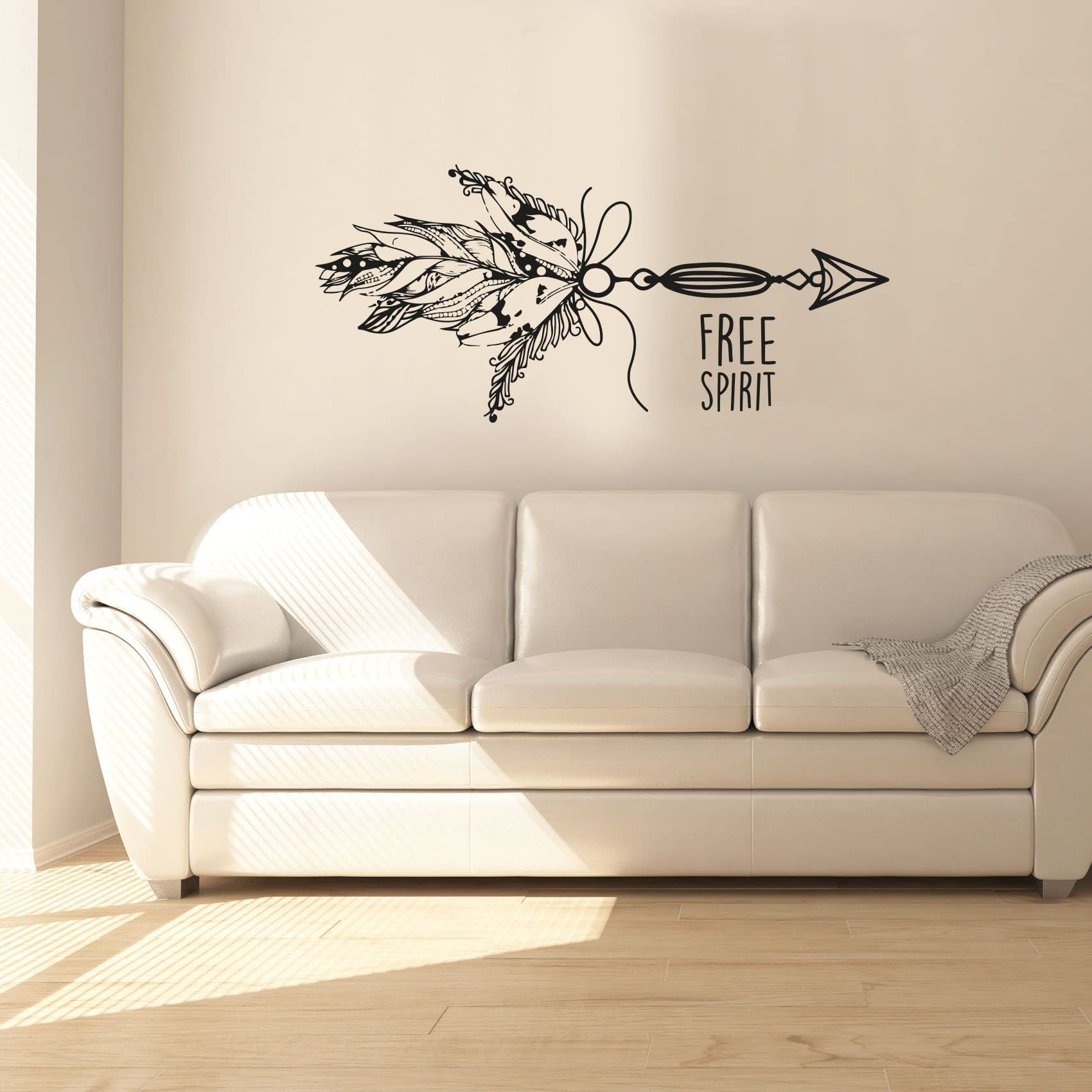 Bohemian Arrow Wall Decal - Modern Abstract Boho Art Sticker for Kids Room, Nursery, Bedroom Decor - Vinyl Wall Art (20x30 inch) - Perfect for Home, Office & Dorm Room Decoration