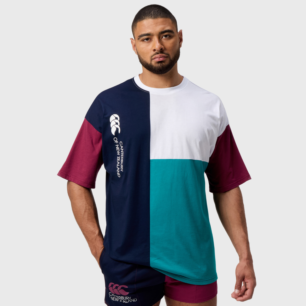 Canterbury Men's Harlequin Rugby T-Shirt - Breathable Cotton Jersey for Sports & Casual Wear - Perfect for Rugby Training, Gym Workouts and Everyday Fashion