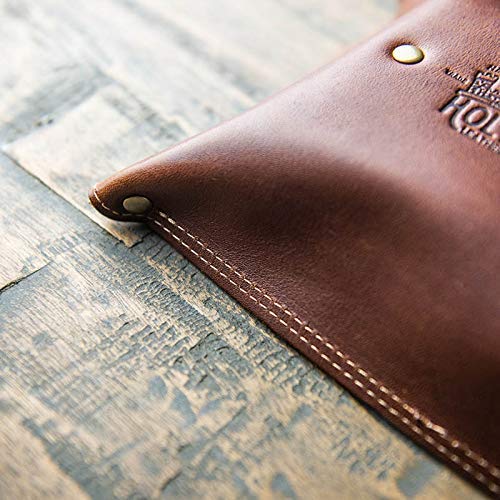 Personalized Leather Desk Caddy by Holtz Leather Company - The Monticello-Brown | Premium Leather Organizer for Office, Home & Workspace | Perfect for Pens, Stationery & Desk Accessories