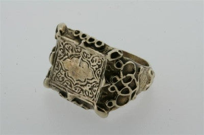 Vintage Bronze Deco Seal Ring - Elegant Art Deco Style Jewelry for Women & Men - Perfect for Weddings, Parties & Special Occasions