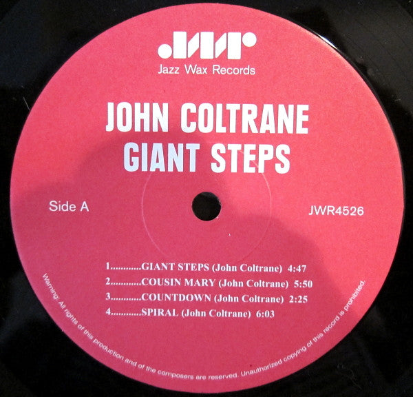 John Coltrane - Giant Steps Vinyl LP Album Reissue (Near Mint NM/M) - Jazz Music Collector's Edition for Home Listening & Gifting