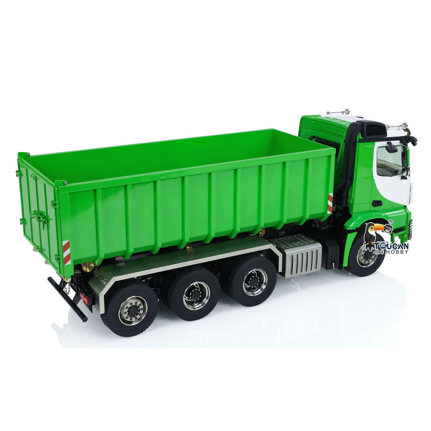 1/14 Scale 8x8 Metal Hydraulic RC Dump Truck - Remote Controlled Tipper Car with Sound & Light System - Hobby Model for Construction Play, Collectors & Off-Road Adventures