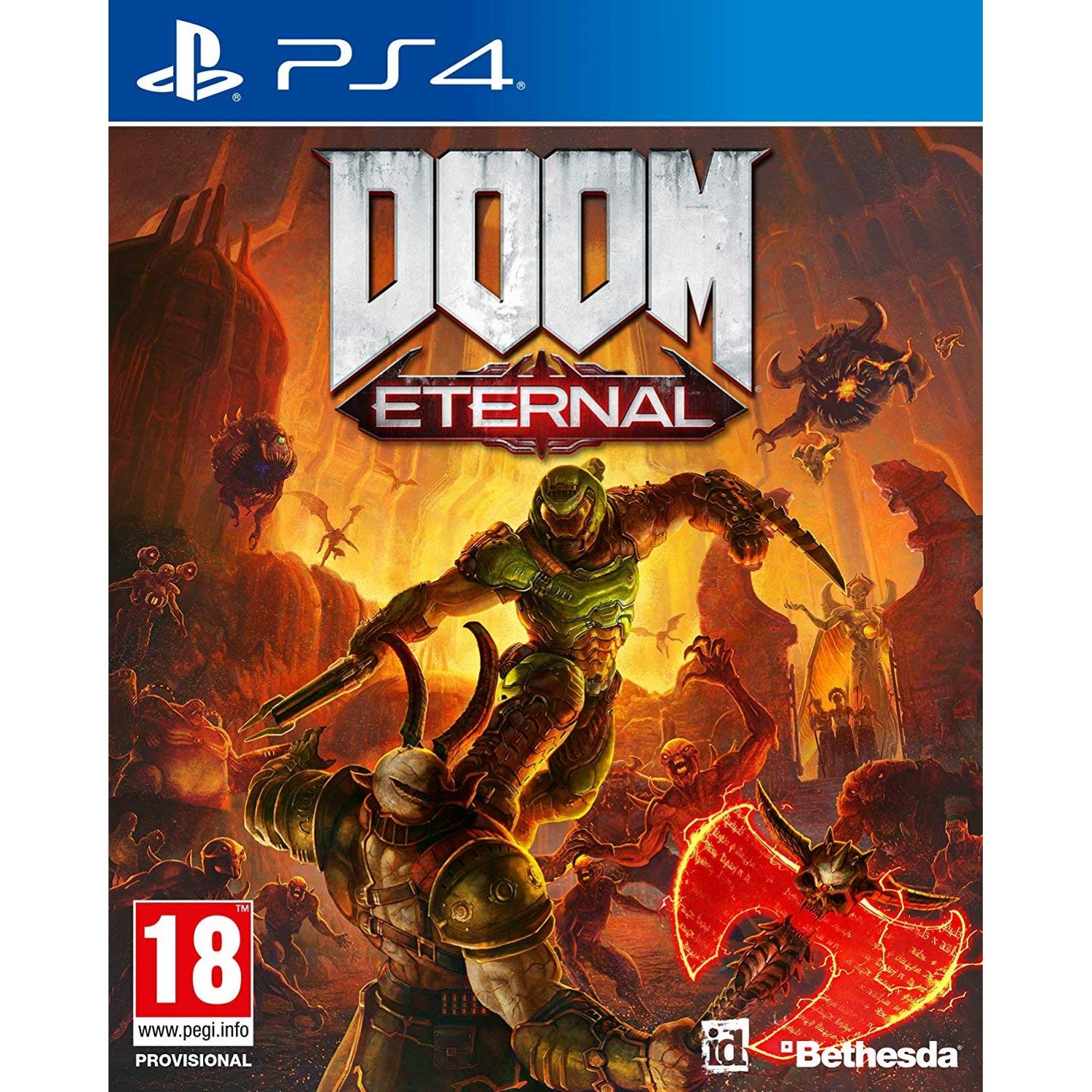 Doom Eternal PS4 Game - Action-Packed First-Person Shooter for PlayStation 4 | Fight Demons in Intense Battles | Perfect for Gaming Enthusiasts and Horror Fans