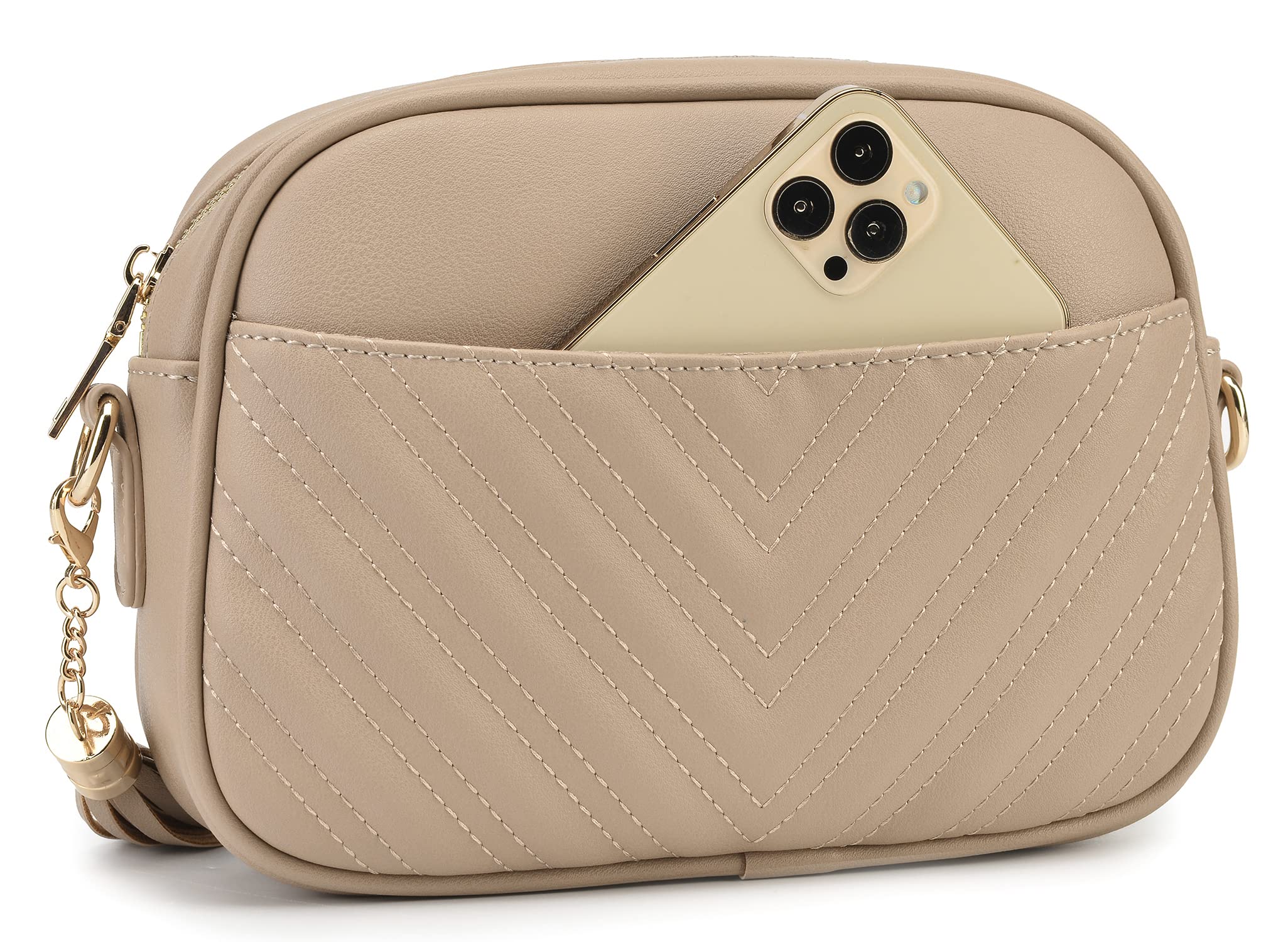 Lola Mae Quilted Crossbody Bag for Women - Trendy Shoulder Purse with Adjustable Strap - Perfect for Shopping, Travel & Everyday Use