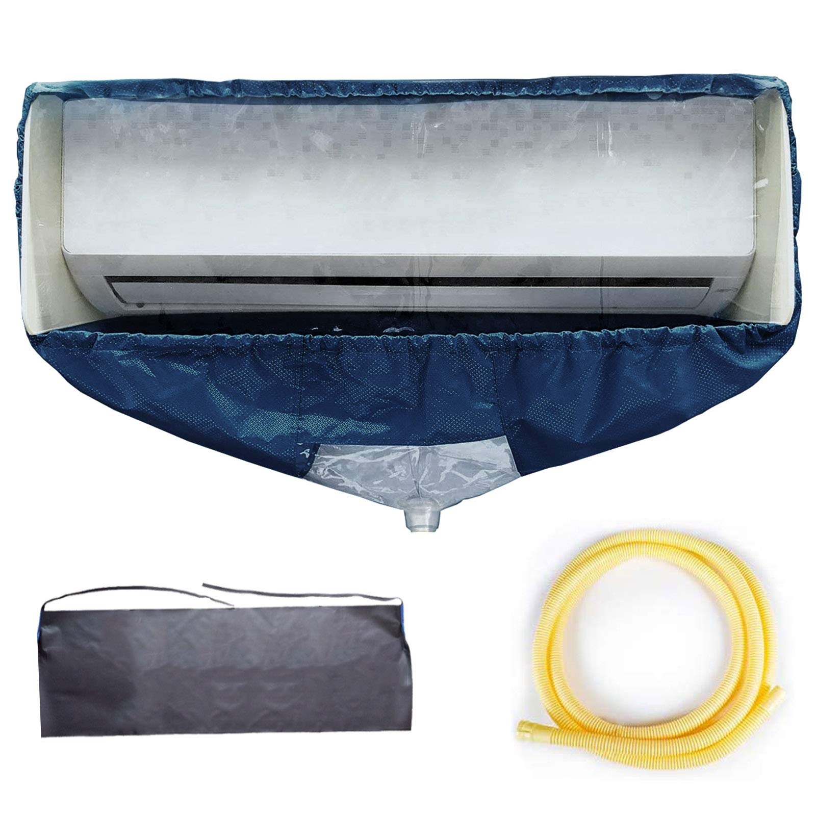WOMACO Split Air Conditioner Cleaning Cover Kit - Wall Mounted AC Cleaner with Drain Outlet & Support Plates - Dustproof & Waterproof Wash Bag for Home & Office (Medium Size) - Perfect for Regular AC Maintenance & Deep Cleaning