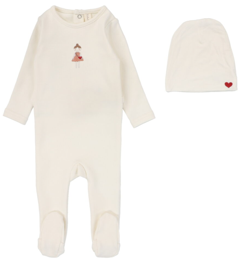 LILETTE DOLL Baby Footie Pajamas Set - Soft Cotton Sleepwear for Infants 3-9 Months - Cozy & Cute Outfit for Nursery, Playtime & Bedtime