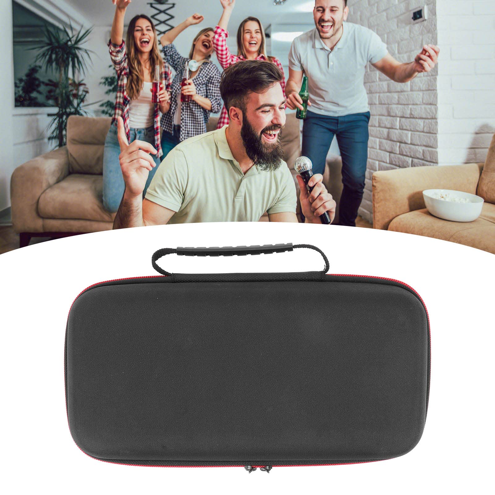Wireless Microphone Case - Portable Storage Box with Double Pouch & EVA Outer Cover - Perfect for Travel, Studio, and On-the-Go Protection