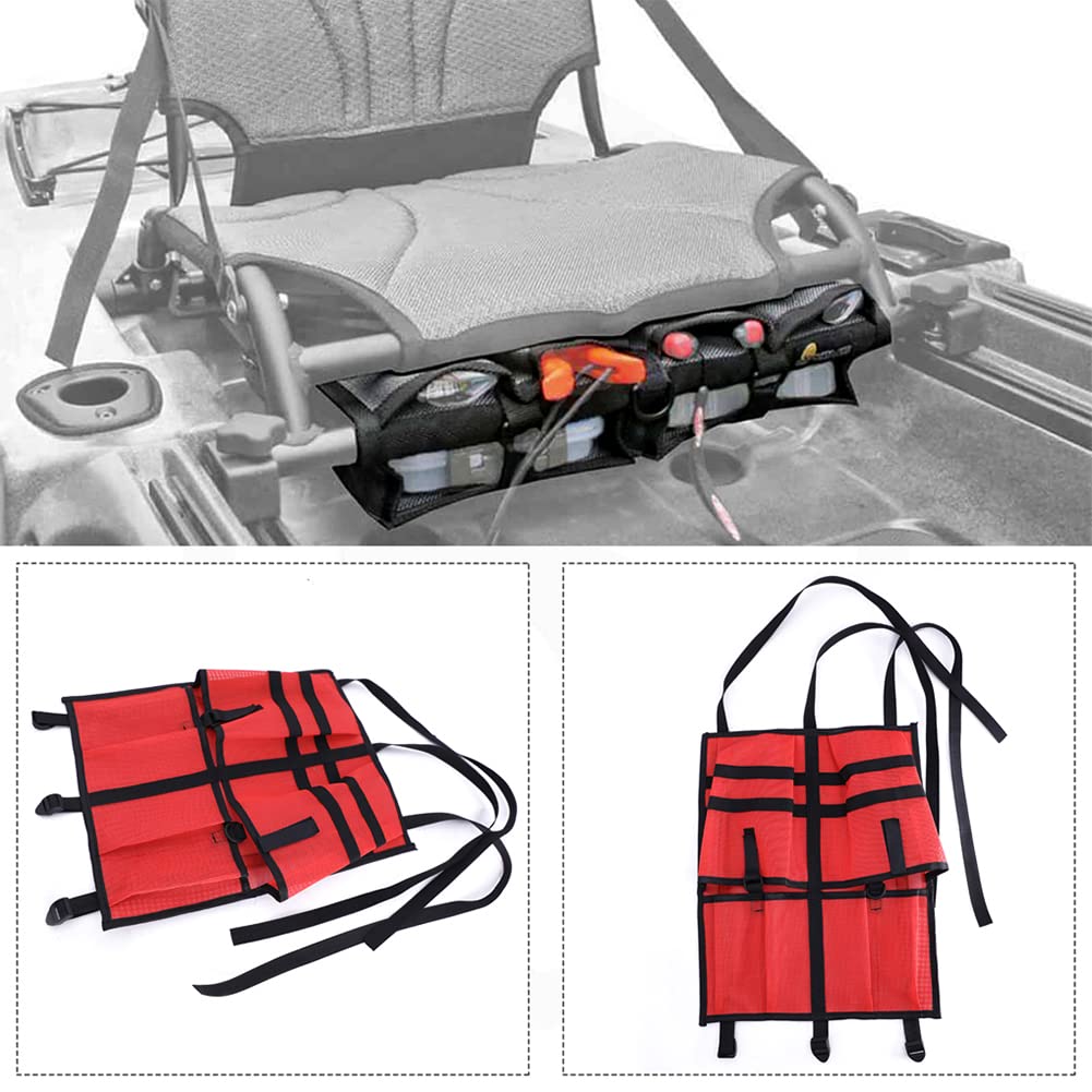 **Waterproof Kayak Canoe Storage Bag with Adjustable Buckle Straps - Under Seat Organizer for Kayaking, Canoeing & Dinghy Gear - Perfect for Water Sports & Outdoor Adventures (Black)**