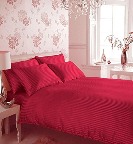 Premium 400 Thread Count Italian Finish 6-Piece Full Size Sheet Set with 1 Duvet Cover - 100% Egyptian Cotton, Deep Pocket Fitted Sheet (18