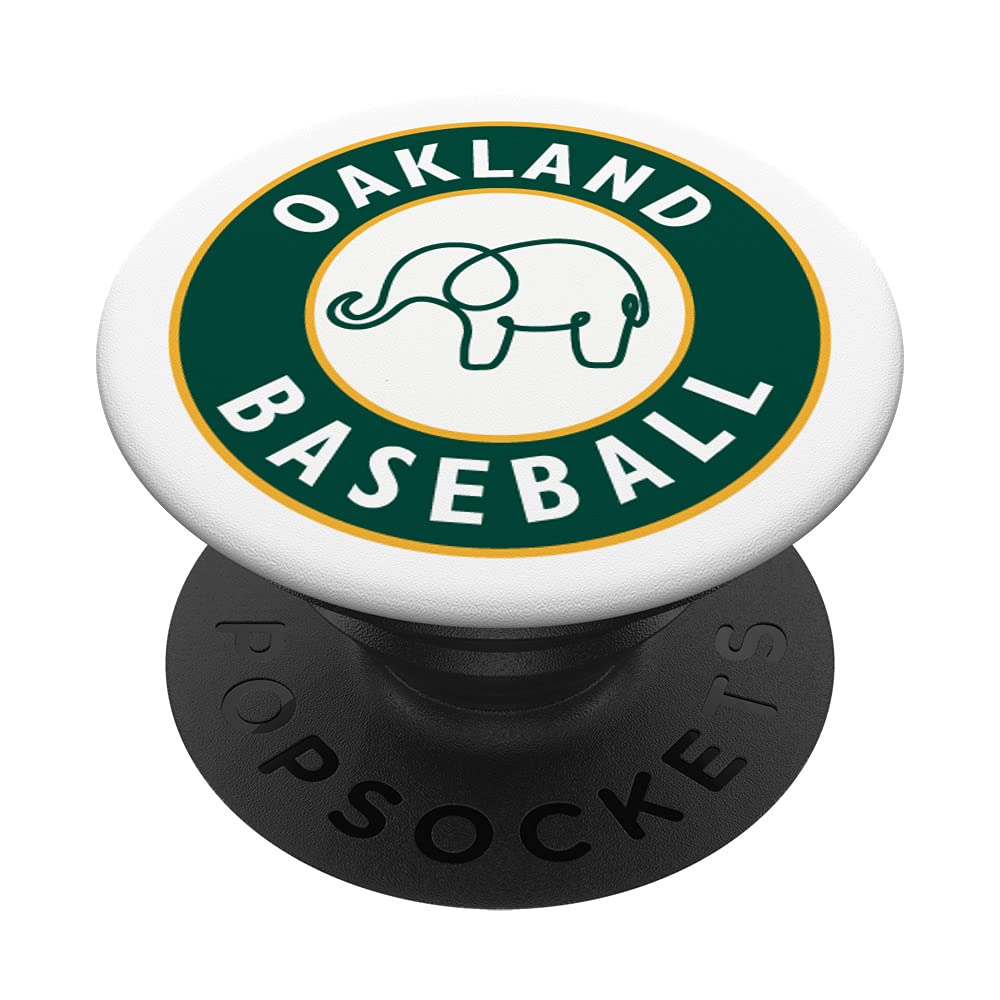 Oakland Athletics Baseball Fan Gift - Elephant Design Swappable PopSockets PopGrip for Phone & Tablet - Perfect for Game Day, Office & Travel Accessories
