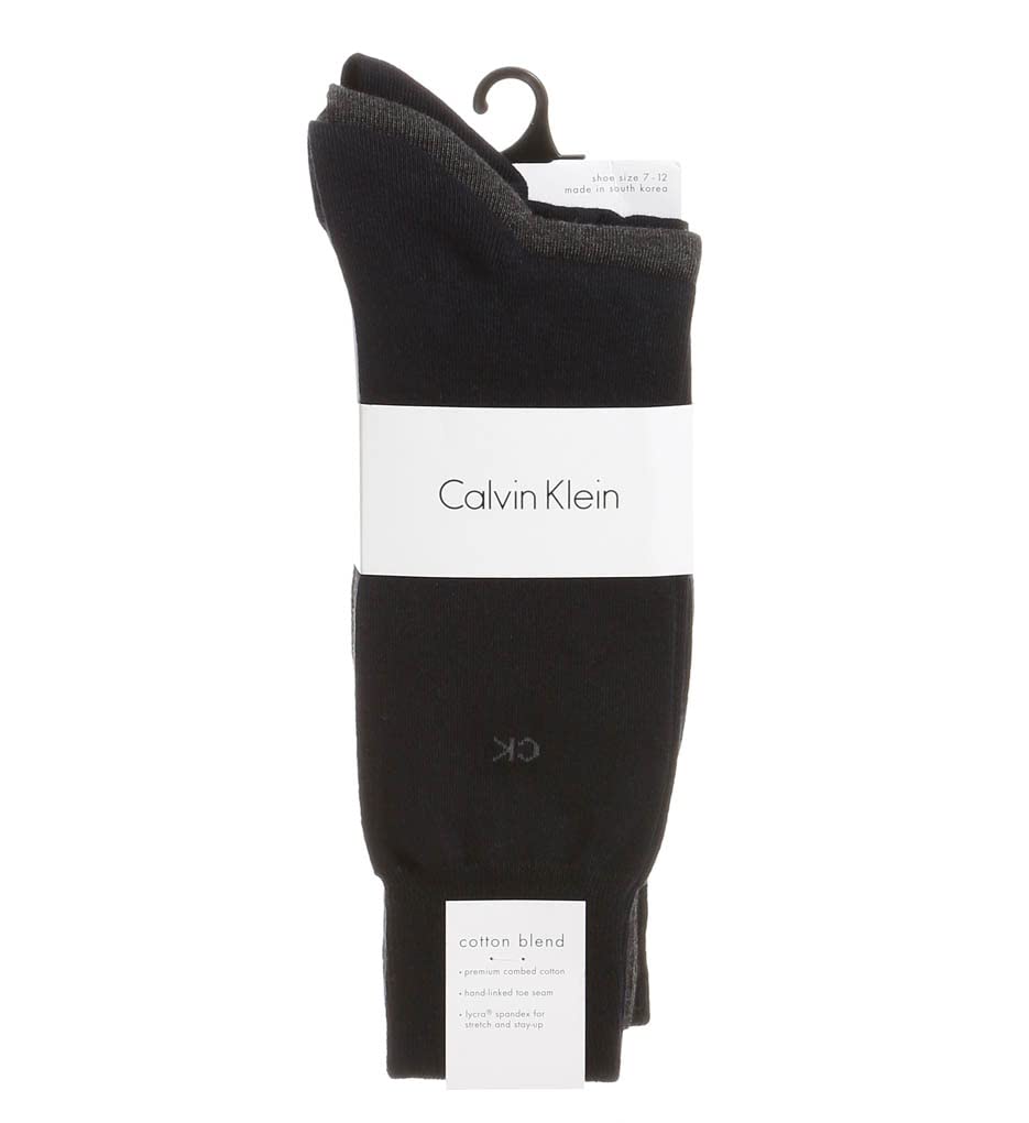 Calvin Klein Men's Dress Crew Socks 3-Pack - Soft Athletic Performance Socks for Men, Casual Long Sport Socks - Perfect for Work, Gym & Everyday Wear