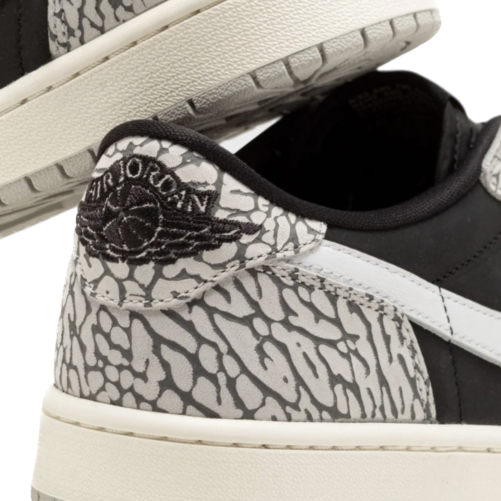 Air Jordan 1 Retro Low OG (GS) Sneakers - Black Cement, Muslin, Tech Grey & White Sail Colorway - Perfect for Basketball, Streetwear & Casual Outfits