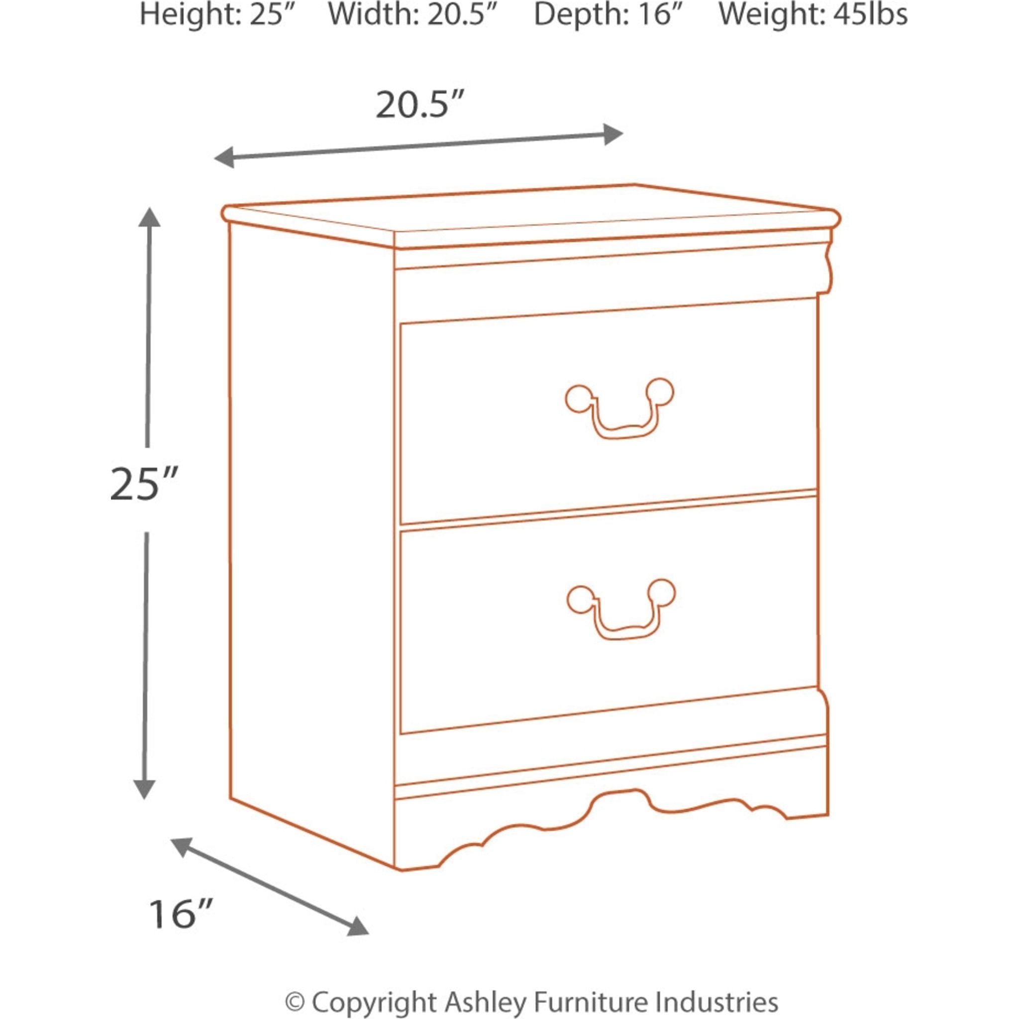 Anarasia White Nightstand - Modern Bedside Table with Storage for Bedroom, Living Room, or Office