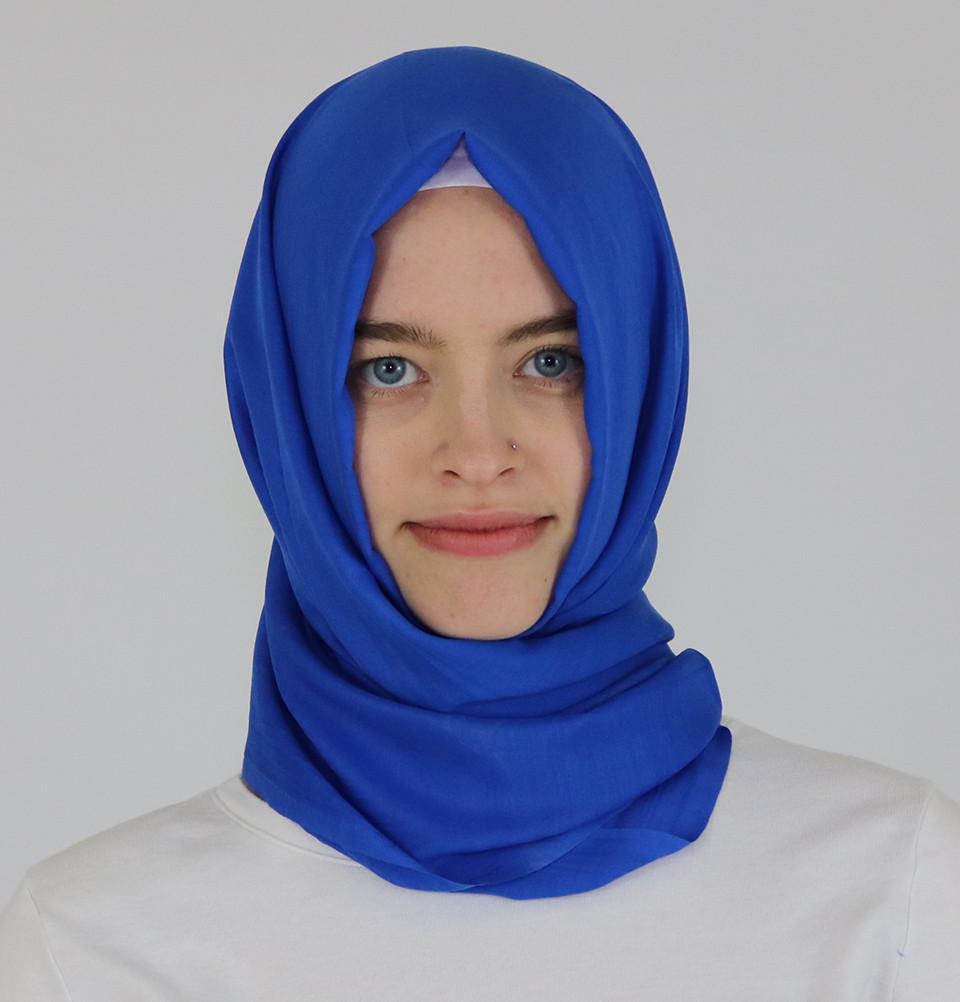 Aker Ince Premium Hijab Shawl Scarf #322 Royal Blue - Soft Muslim Headscarf for Women, Modest Fashion Accessory for Daily Wear, Prayer, and Special Occasions