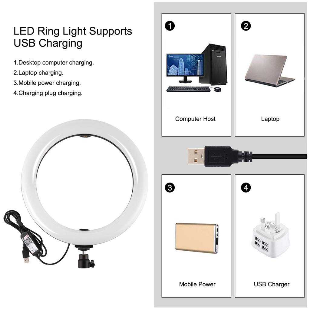 FARUTA 10.2 Inch Dimmable LED Ring Light with Tripod Stand & Dual Phone Holders - Perfect for Selfies, Vlogging, Live Streaming, YouTube Videos, TikTok Content Creation, Makeup Application and Professional Photography Lighting