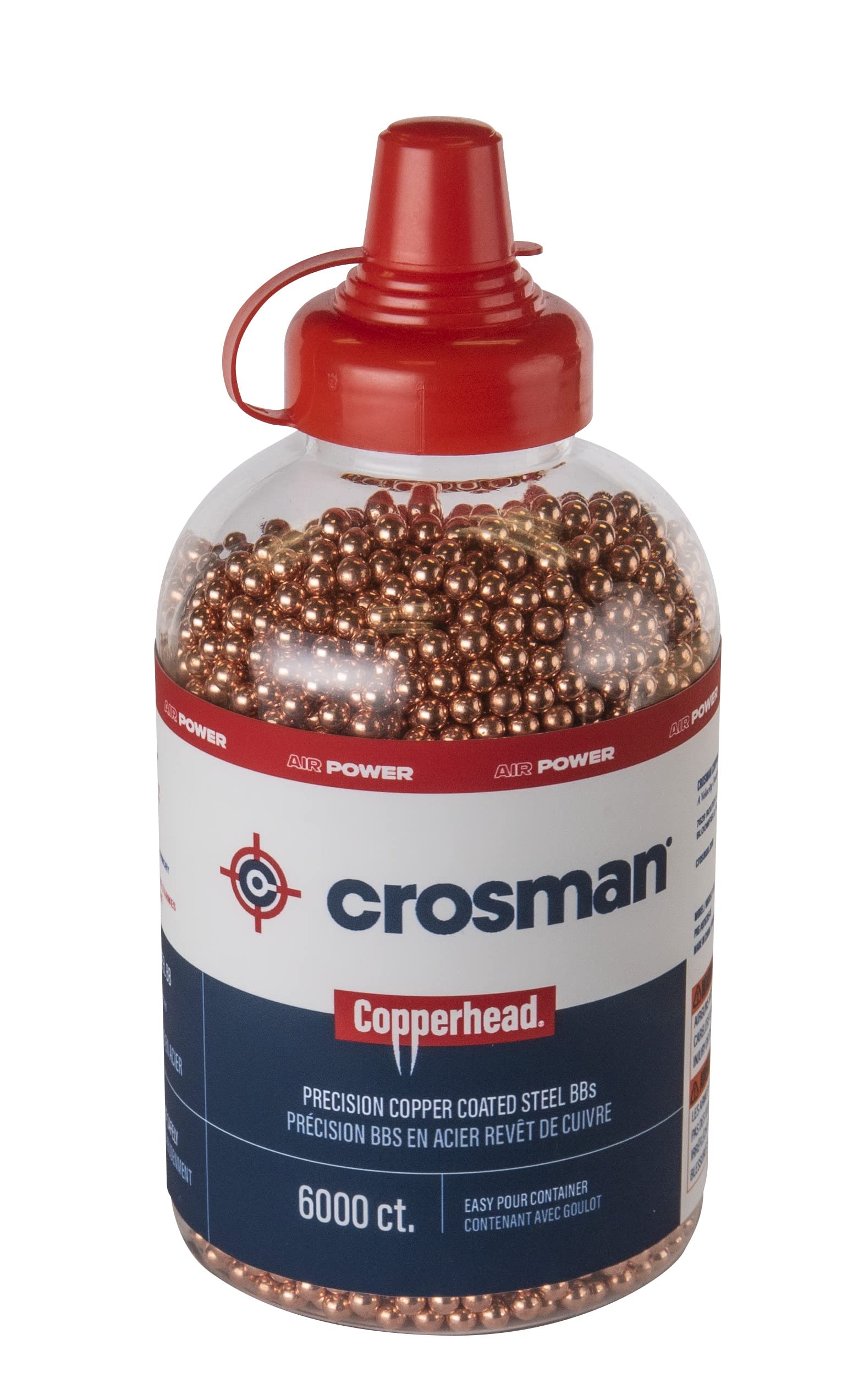 Crosman Copperhead 4.5mm Copper Coated BBs - 1500 Rounds in EZ-Pour Bottle for BB Air Pistols & Air Guns | Target Practice, Plinking, Training & Outdoor Shooting