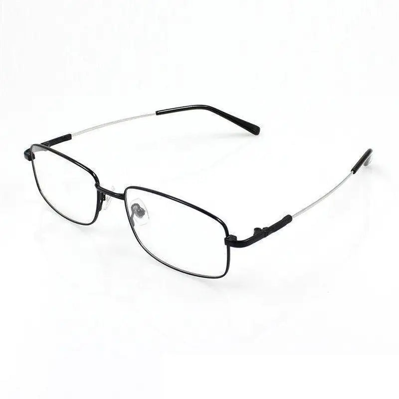 Brightzone Men's Full Rim Square Titanium Alloy Eyeglasses Frame 421395 - Lightweight & Durable Glasses for Work, Reading & Everyday Use