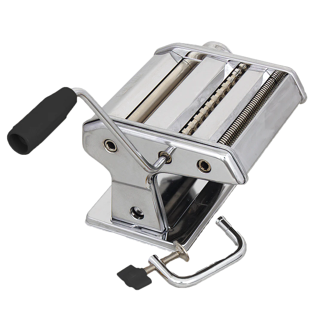 Browne Stainless Steel Pasta Maker - Manual Pasta Machine for Homemade Noodles, Ravioli & Dough | Perfect for Italian Cuisine, Cooking Enthusiasts & Kitchen Gifts