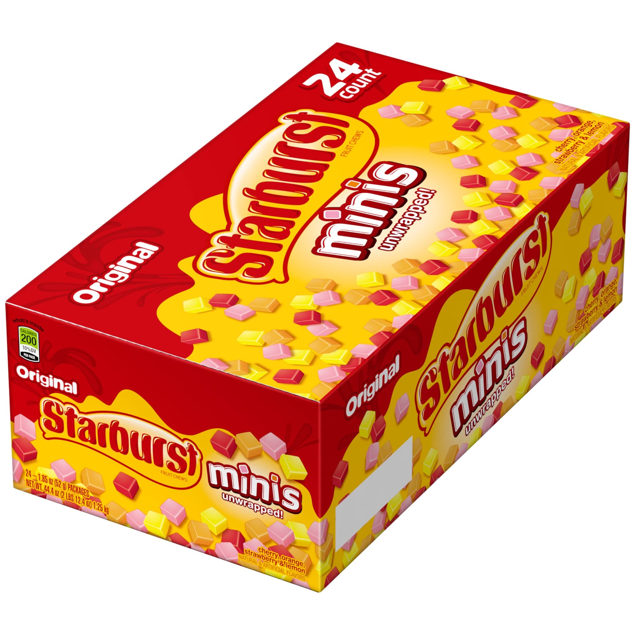 Starburst Minis Original Fruit Chews Candy - 1.85oz (24 Pack) - Bulk Candy for Parties, Halloween, Office Snacks & Movie Nights