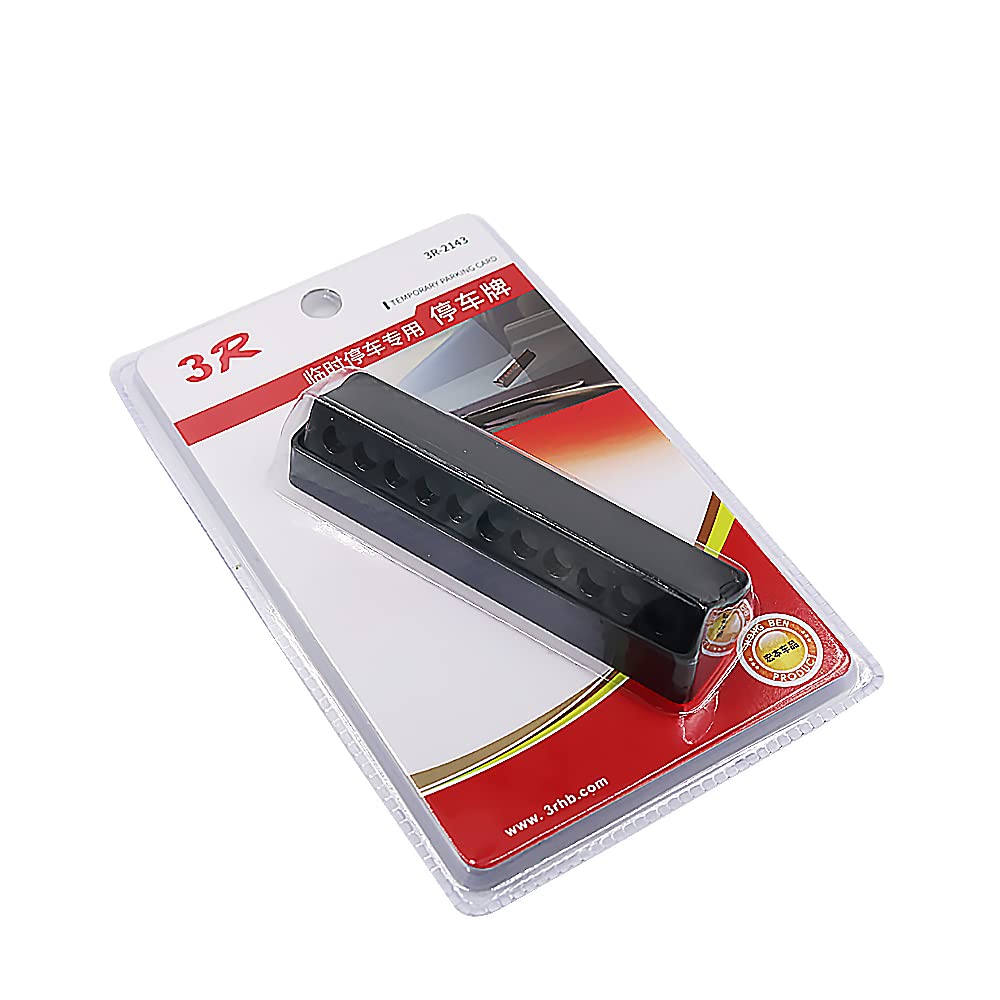 YSY Car Temporary Parking Sign with Phone Number Plate - Black Auto Accessory for Parking, Stop & Emergency Contact - Perfect for Roadside Assistance, Valet & Car Styling