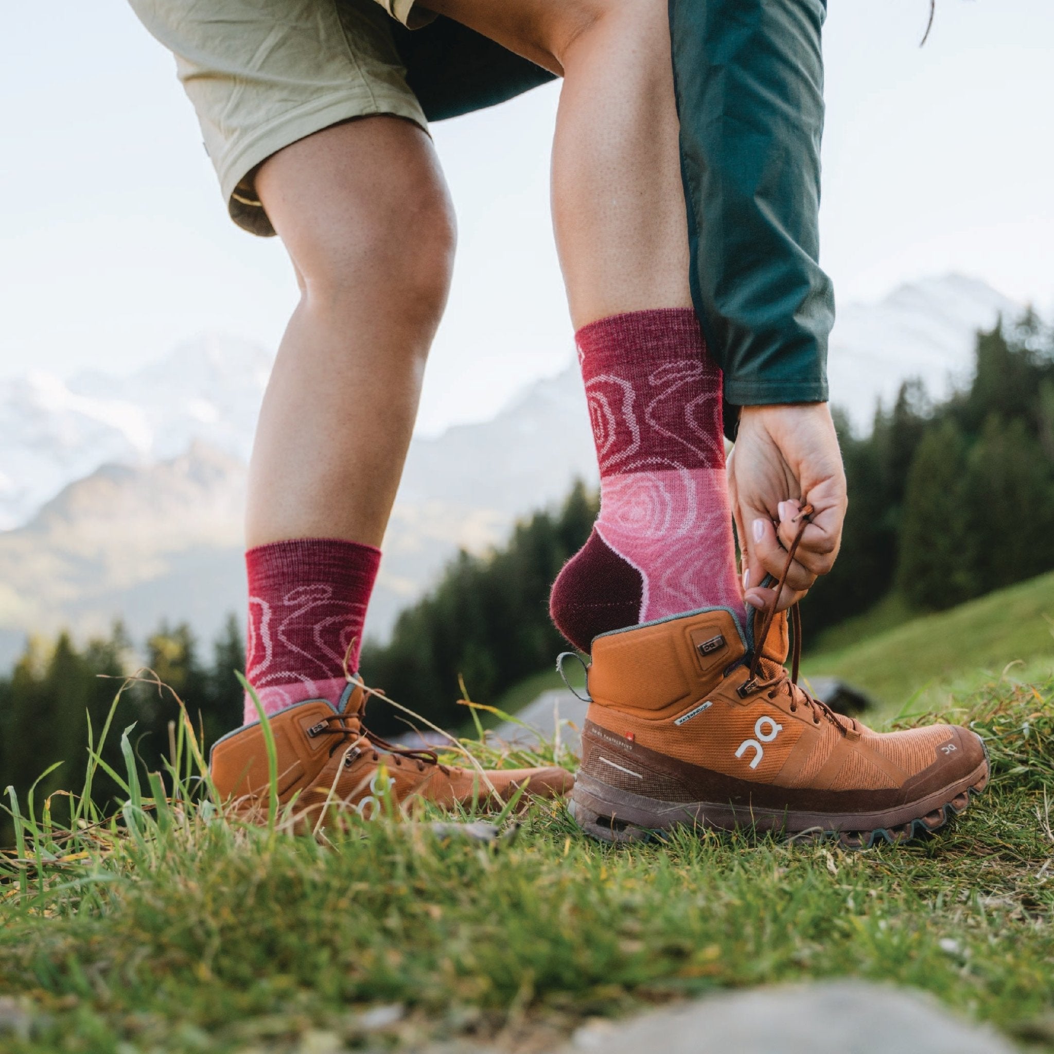 Women's Croatan Lightweight Hiking Socks - Breathable Moisture-Wicking Crew Socks for Outdoor Adventures, Trail Running & Camping