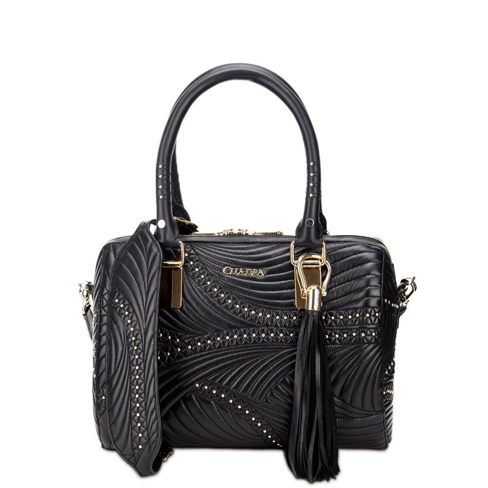 BO337BR Women's Fashion Leather Purse Handbag - Stylish Black Crossbody Bag for Everyday Use, Work & Travel