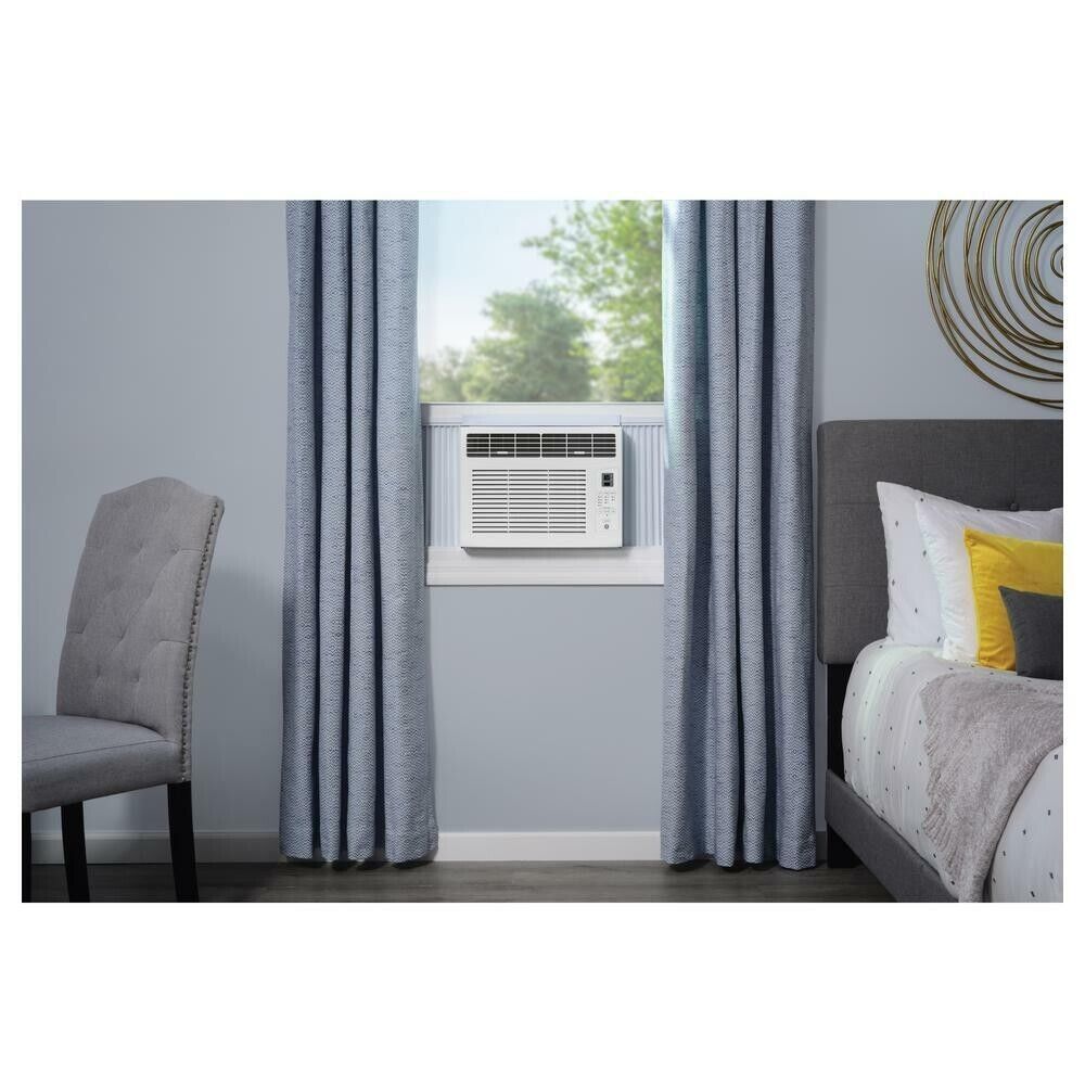 GE 6,000 BTU Window Air Conditioner with Remote - Cools 250 Sq.Ft - White (AHTE06AA) - Perfect for Bedrooms, Dorm Rooms & Small Offices