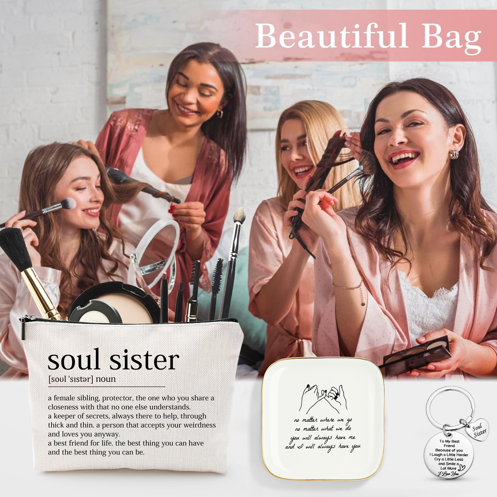 Looca Best Friend Birthday Gift Basket for Women - Thoughtful Friendship Gifts for Her, BFF, Soul Sister | Perfect for Anniversaries, Galentine's Day & Long Distance Friends