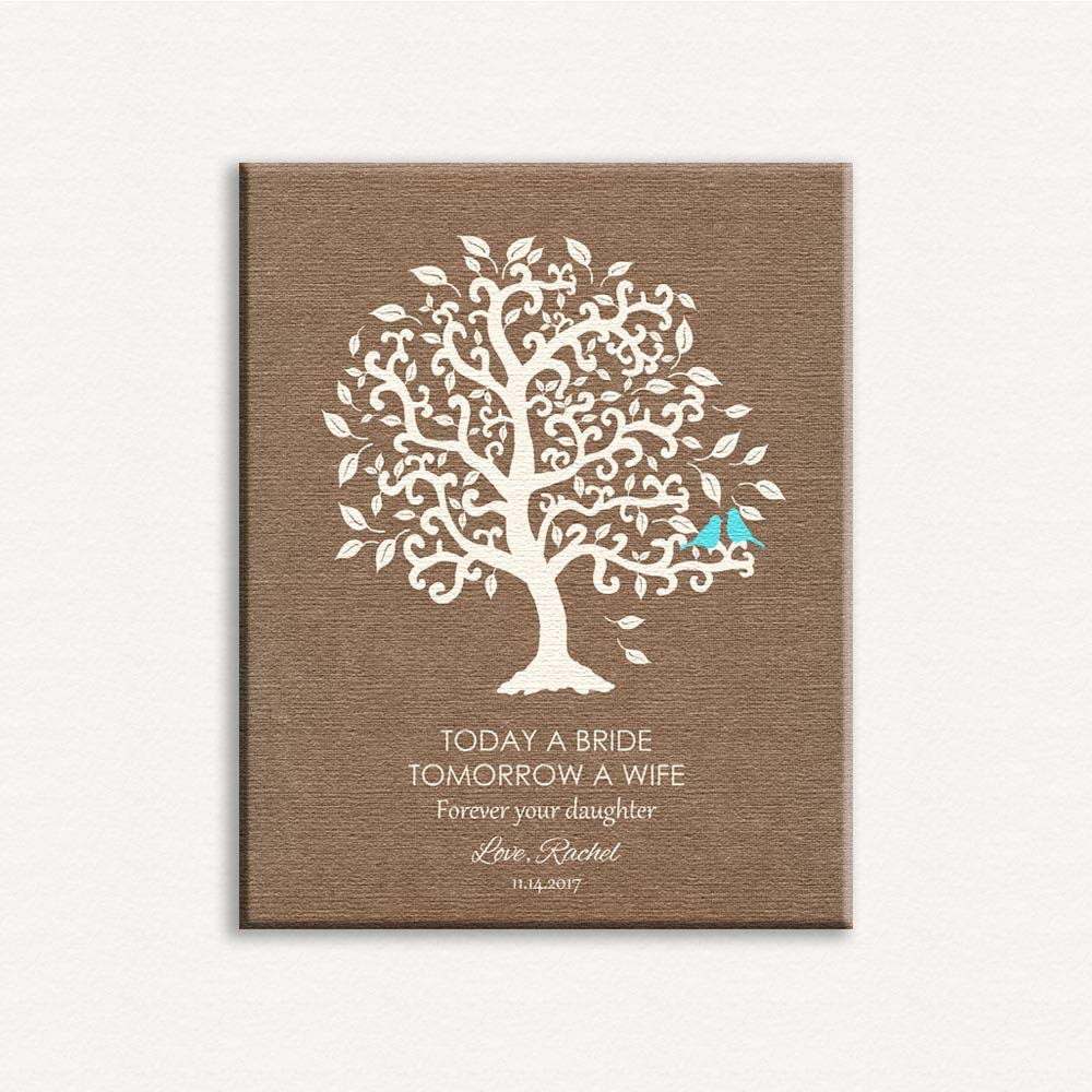 16x20 Custom Canvas Thank You Gift for Parents from Daughter - Personalized Wedding Gift for Mother & Father - Handmade Parent Appreciation Present - Perfect for Anniversaries, Birthdays & Special Occasions
