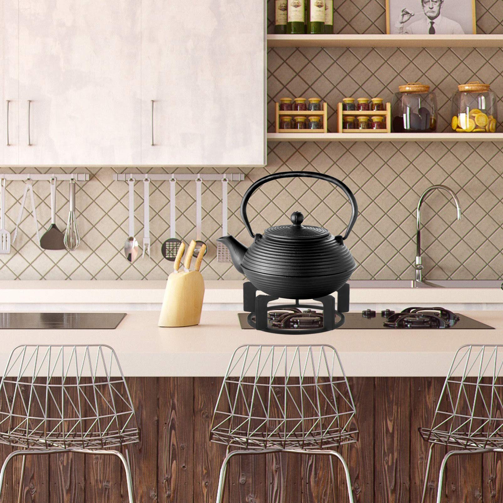 Beaupretty Cast Iron Gas Stove Bracket - Universal Wok Support for Gas Hob, Coffee Pot, Cooktop Range & Pan Holder - Heavy Duty Stove Grate for Round Pots & Ovens - Perfect for Camping, Outdoor Cooking & Home Kitchen Use