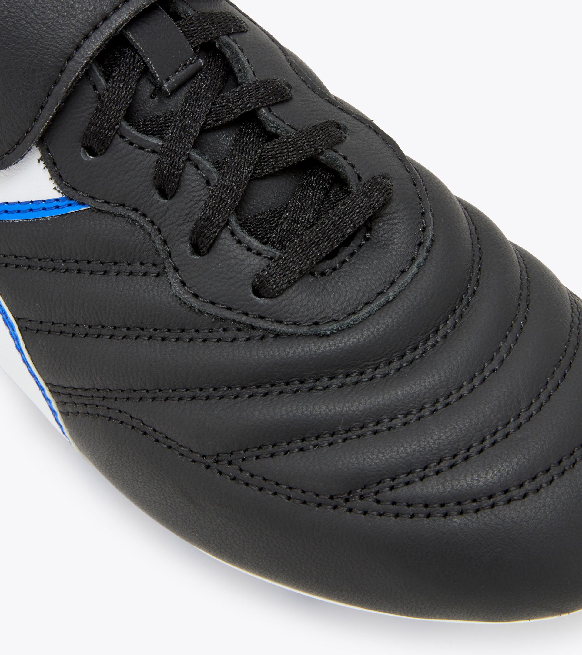 Diadora Brasil OG LT T MDPU Soccer Cleats for Men - Black/White/Royal Blue - Lightweight & Durable Football Shoes for Turf & Artificial Grass - Perfect for Training & Matches