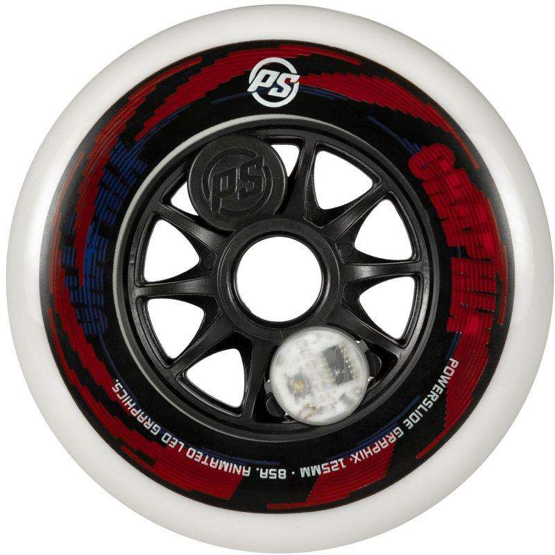 Powerslide Graphix 125mm Colorful Inline Skate Wheels (Single) - Perfect for Aggressive Skating & Urban Rollerblading