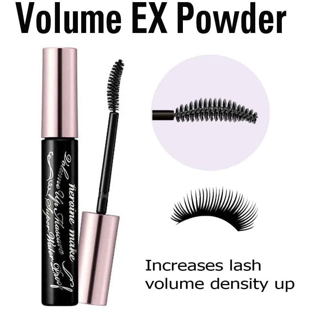 Isehan Kiss Me Heroine Make Volume & Curl Mascara Super Waterproof - Jet Black 6g for Long-Lasting Lashes | Perfect for Swimming, Gym & Special Occasions