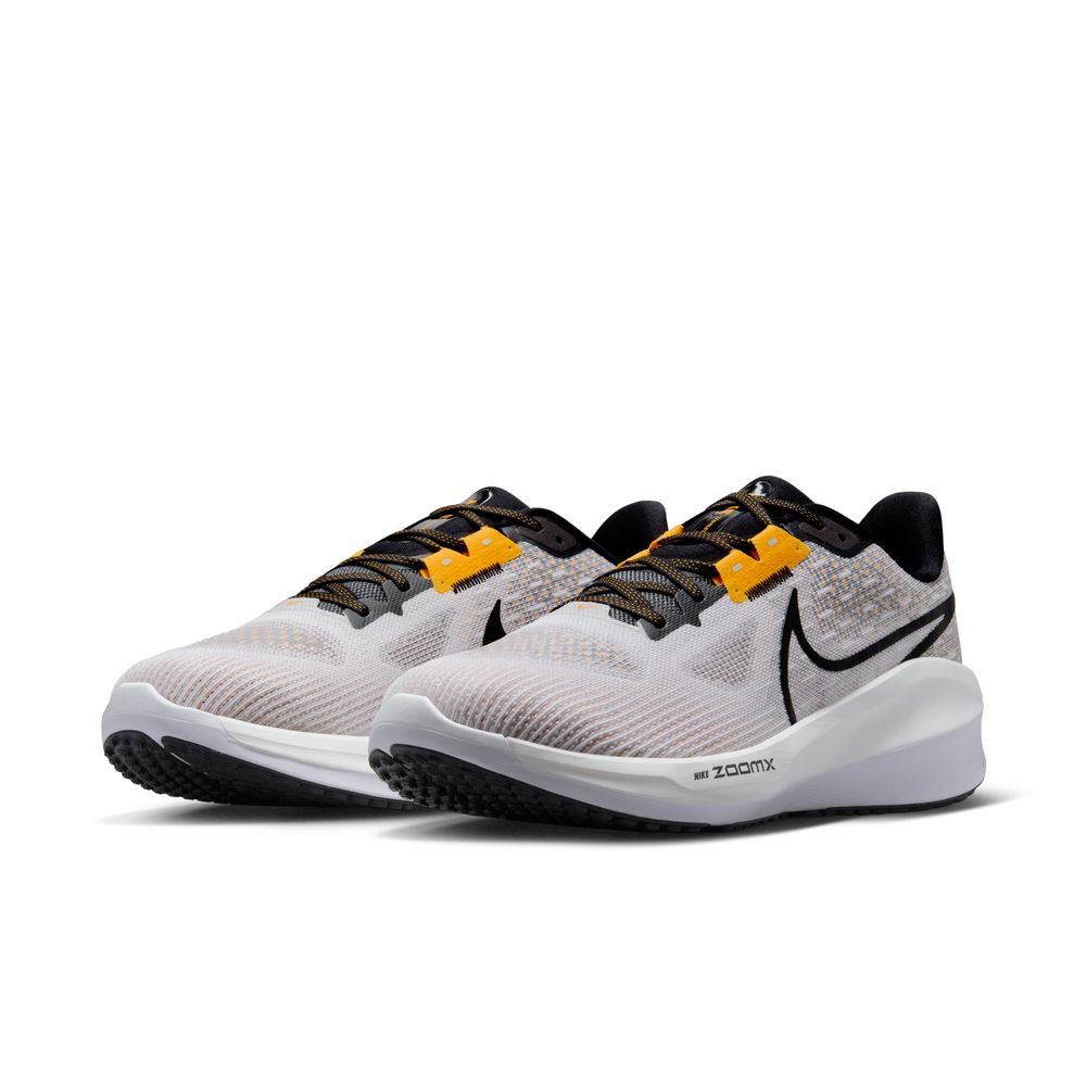 Nike Men's Vomero 17 Running Shoes - White/Black/Laser Orange | Lightweight Cushioned Sneakers for Road Running, Jogging & Gym Workouts