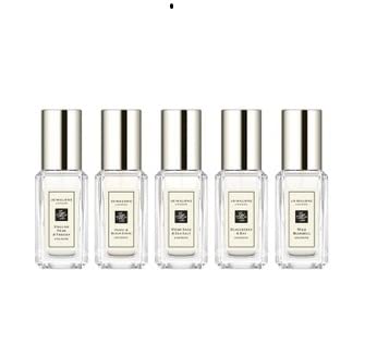 Jo Malone Perfume Variety Mini Gift Set for Men & Women - 5 Cologne Fragrance Travel Spray Collection (Wood Sage & Sea Salt, English Pear & Freesia) - Perfect for Travel, Gifts & Everyday Luxury