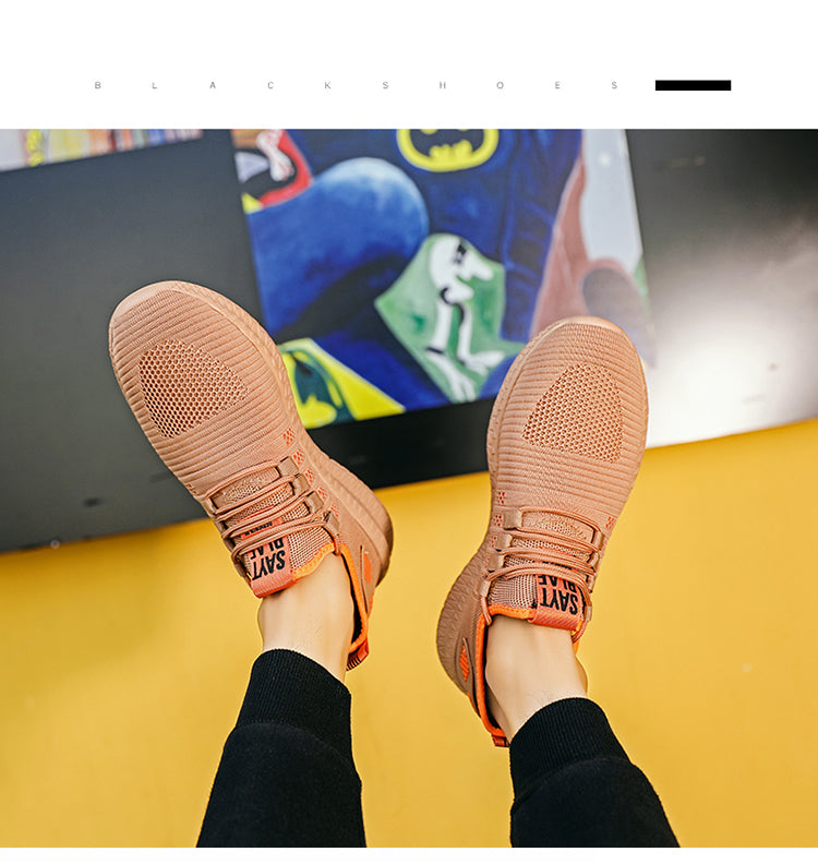 HUCDML Men's Big Size Sneakers - Lightweight Breathable Running Shoes for Men with Soft Sole & Lace Up Design | Perfect for Walking, Jogging, Gym Workouts and Casual Wear