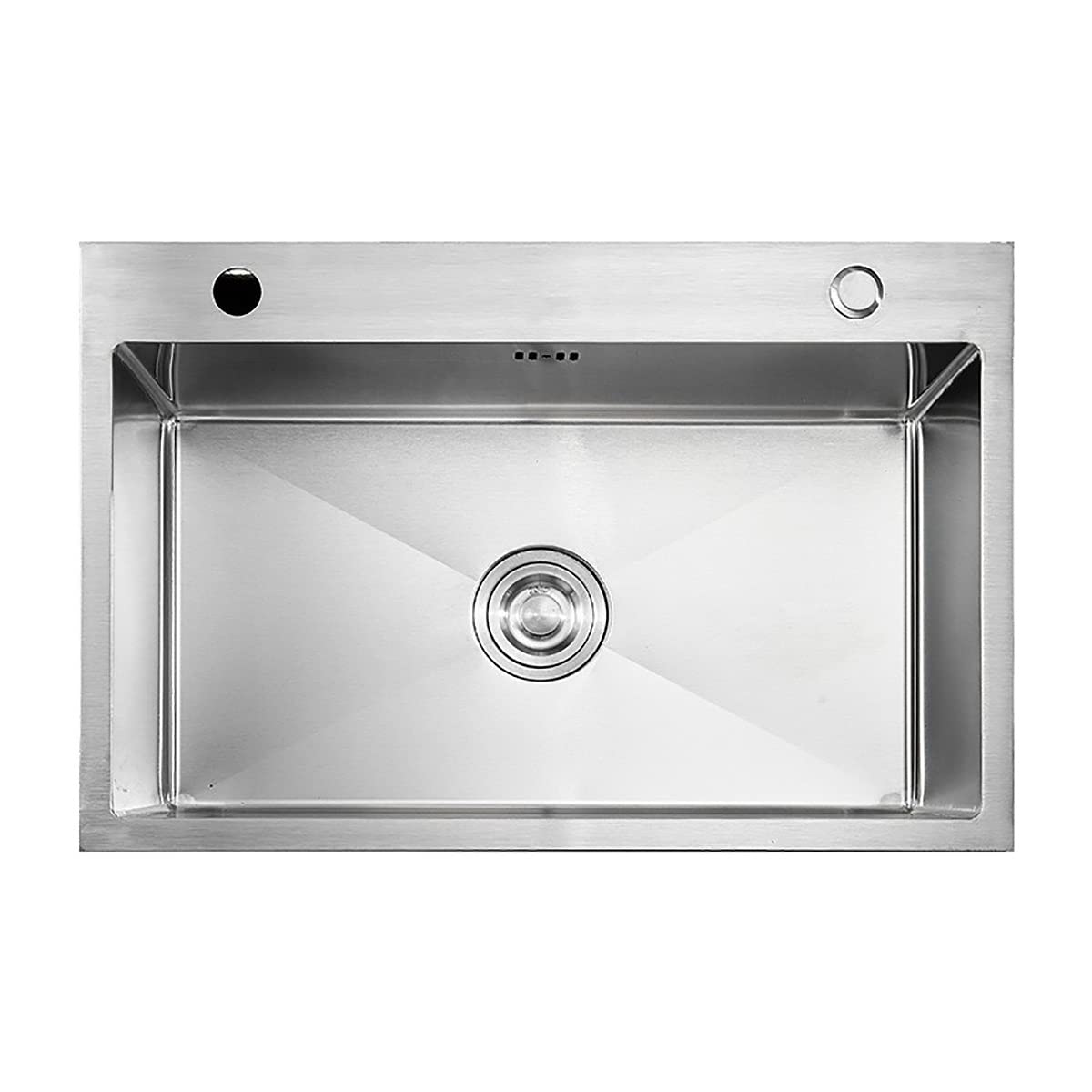 Premium Stainless Steel Kitchen Sink - Thickened 18/8 Gauge Single Bowl Design, 200mm Deep, Anti-Rust & Noise Proof, Fits 50x40cm Cabinet (Silver) - Perfect for Modern Homes, Restaurants & RV Kitchens