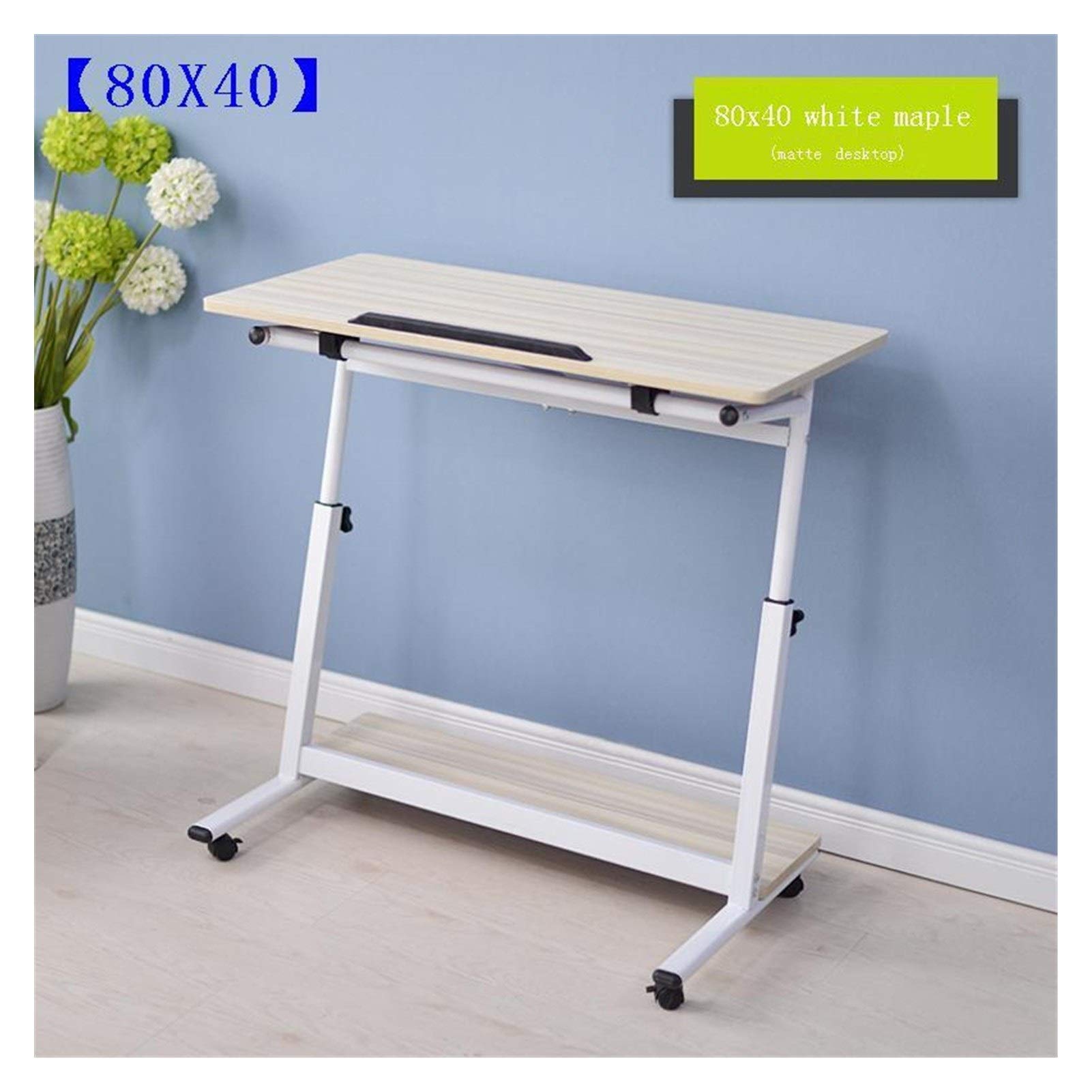 Adjustable Overbed Table - Portable Laptop Stand, Study Desk & Computer Workstation (Version C) | Ideal for Home Office, Hospital Bed, Dorm Room & Small Spaces