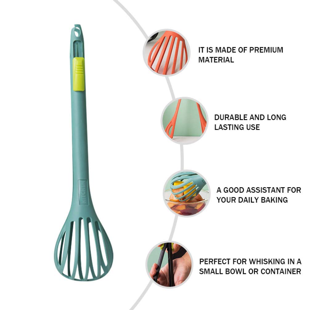 DOITOOL Multi-Functional Electric Egg Beater & Food Mixer - Nylon Whisk for Baking, Cooking, Pasta Making - Perfect for Kitchen, Restaurant, Home Use (Random Color)