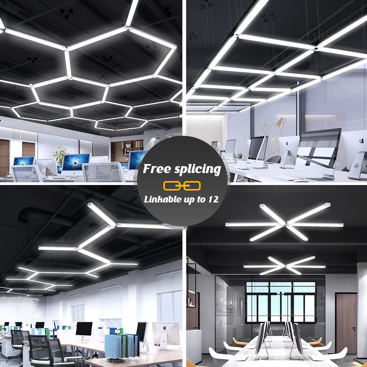 Airand Neon LED Tube 150cm (45W, 4500LM) - IP66 Waterproof Ceiling Light for Basement, Bathroom, Garage, Office, Warehouse & Kitchen - Energy Efficient Class F - Bright Modern Lighting Solution for Commercial & Residential Spaces
