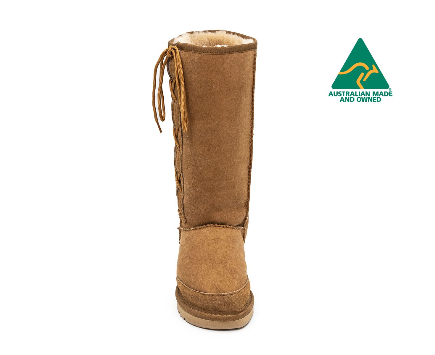 Classic Long Lace-Up UGG Boots for Women - Genuine Sheepskin Winter Boots with Fur Lining - Perfect for Snow, Cold Weather & Casual Outfits