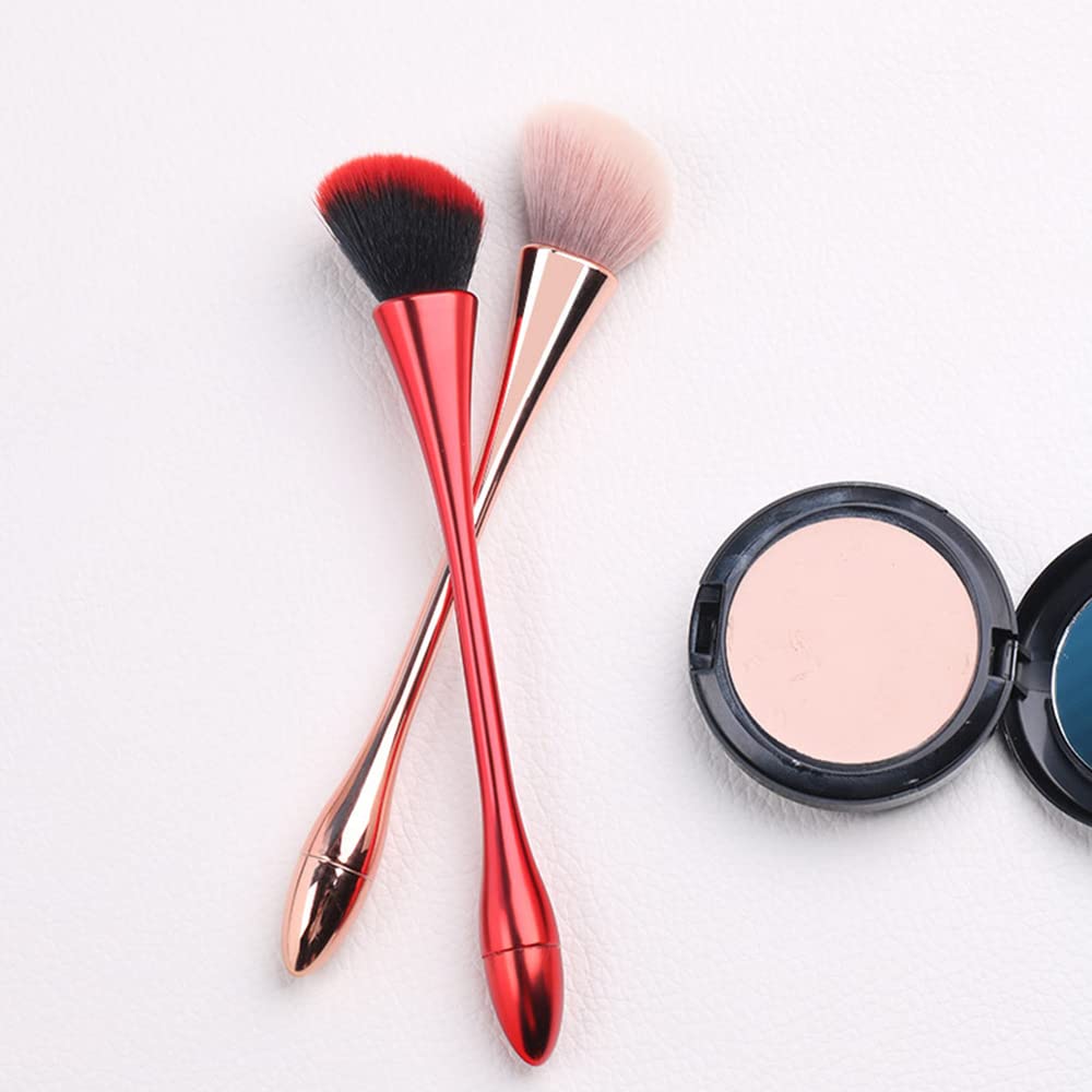 Professional Contour Brush for Makeup - Soft Bristles, Waist Design, Multifunctional Blush & Powder Brush - Portable Goblet Style Beauty Tool (Ruby Red) - Perfect for Contouring, Highlighting & Everyday Makeup Application