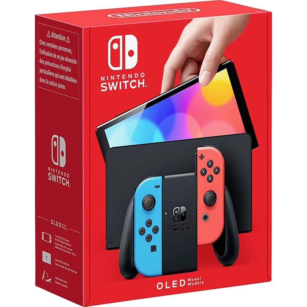 Nintendo Switch OLED Model Console - Neon Blue/Red - 7