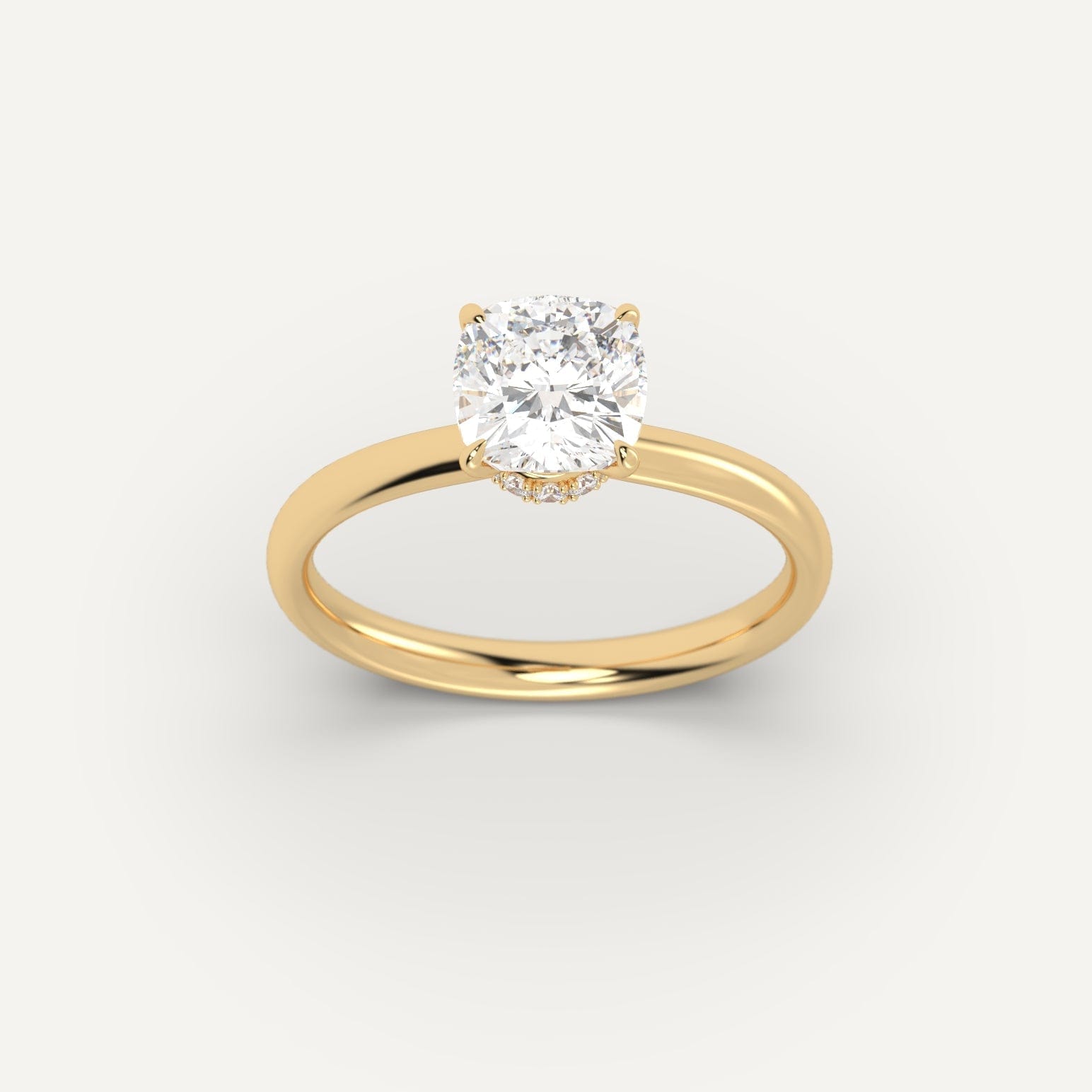 2 Carat Cushion Cut Diamond Engagement Ring - 14K White Gold Solitaire Wedding Band for Women - Perfect for Proposals, Anniversaries & Special Occasions