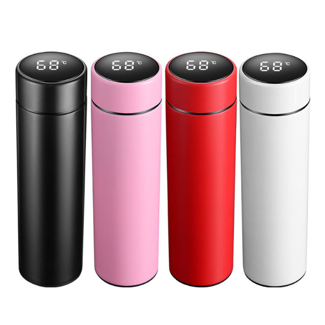 Smart Coffee Thermos with LED Temperature Display - 500ML Insulated Stainless Steel Water Bottle for Tea, Sports & Travel - Perfect for Gym, Office & Outdoor Activities